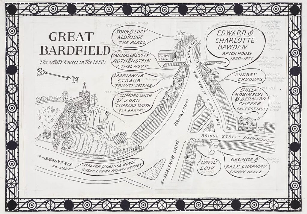Work of the Week 45: Map of Great Bardfield by Richard Bawden