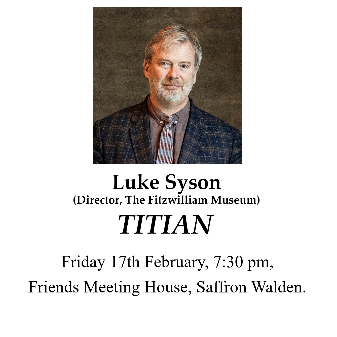Fry Art Gallery Winter Lectures: Luke Syson on Titian