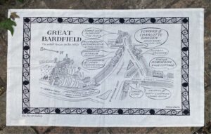 Map of Bardfield Tea Towel by Richard Bawden